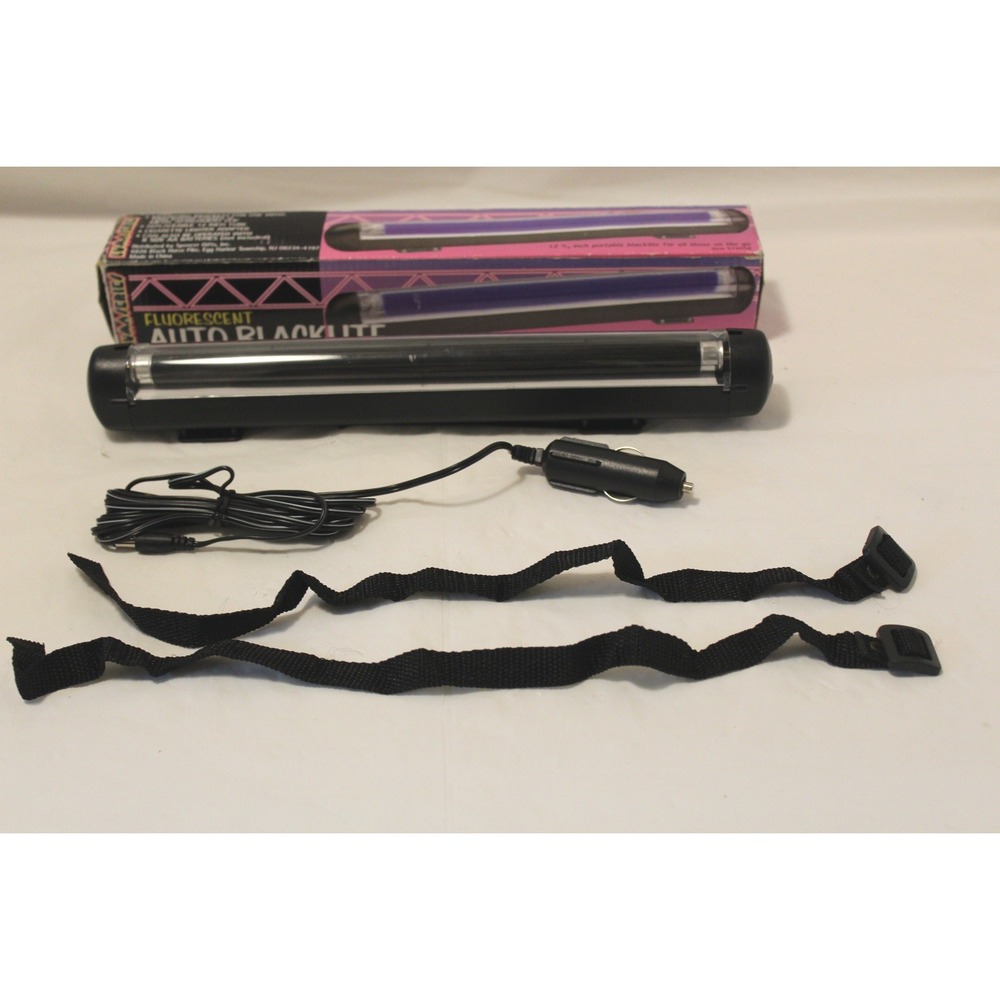 12" Portable Blacklite Fluorescent UV Light Bulb & Fixture for Auto Boat Rvs Car